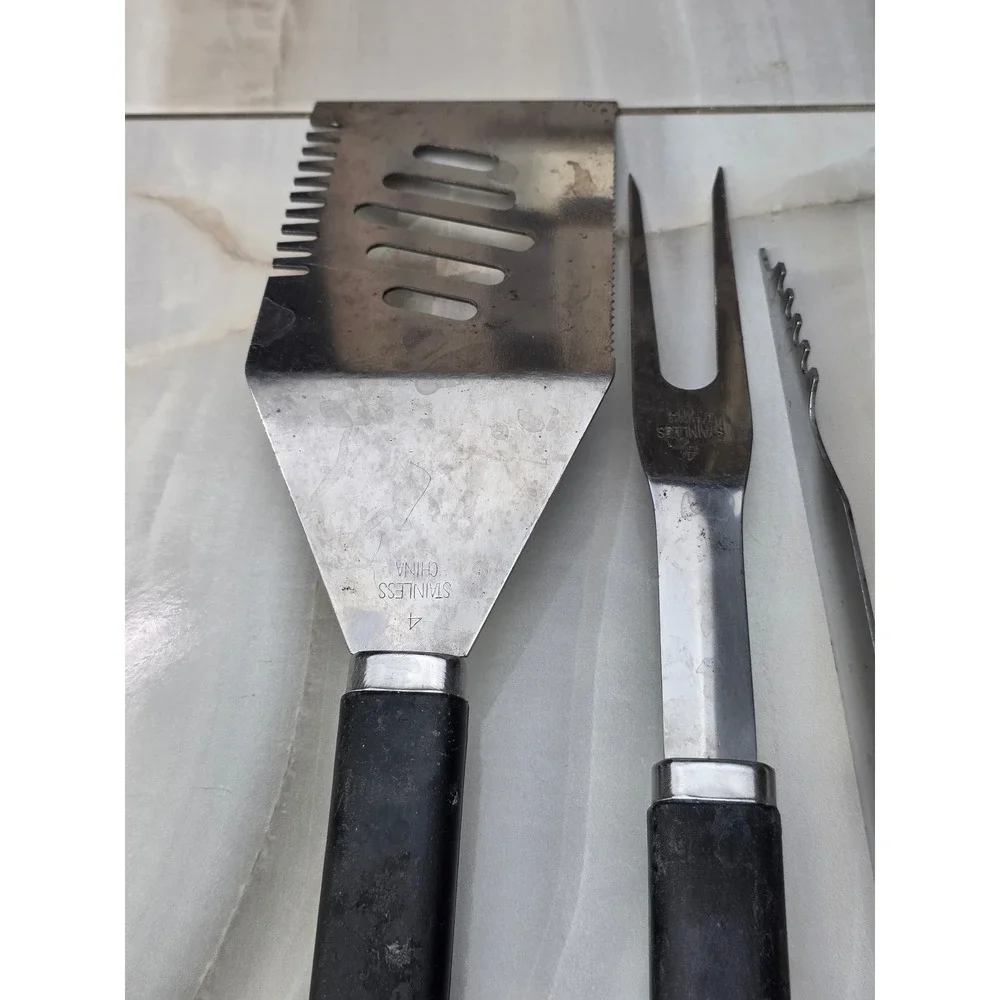 Mixed Kitchen Utensil Set IKEA Potato Masher OXO Tongs BBQ Spatula Fork 5pc P4
